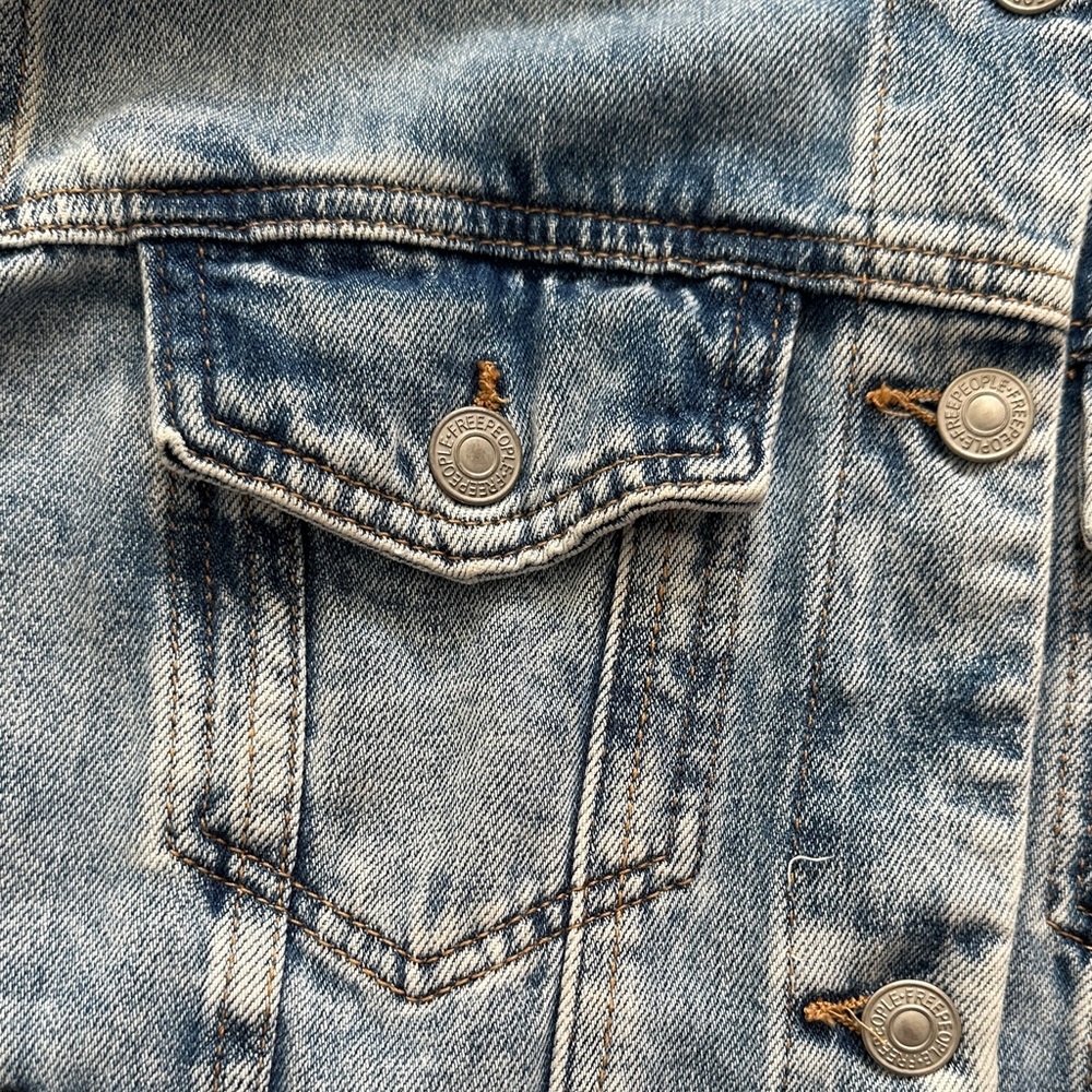 Free People Light Blue Jean Jacket - Picture 8 of 16